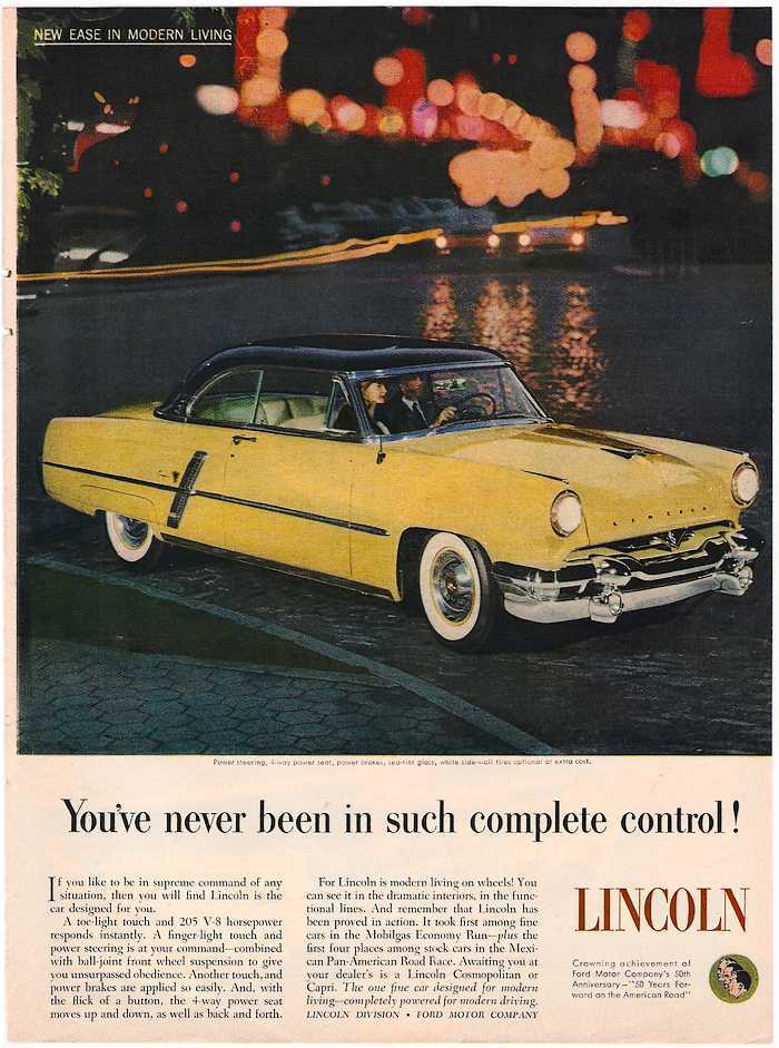 1953 Lincoln Auto Advertising